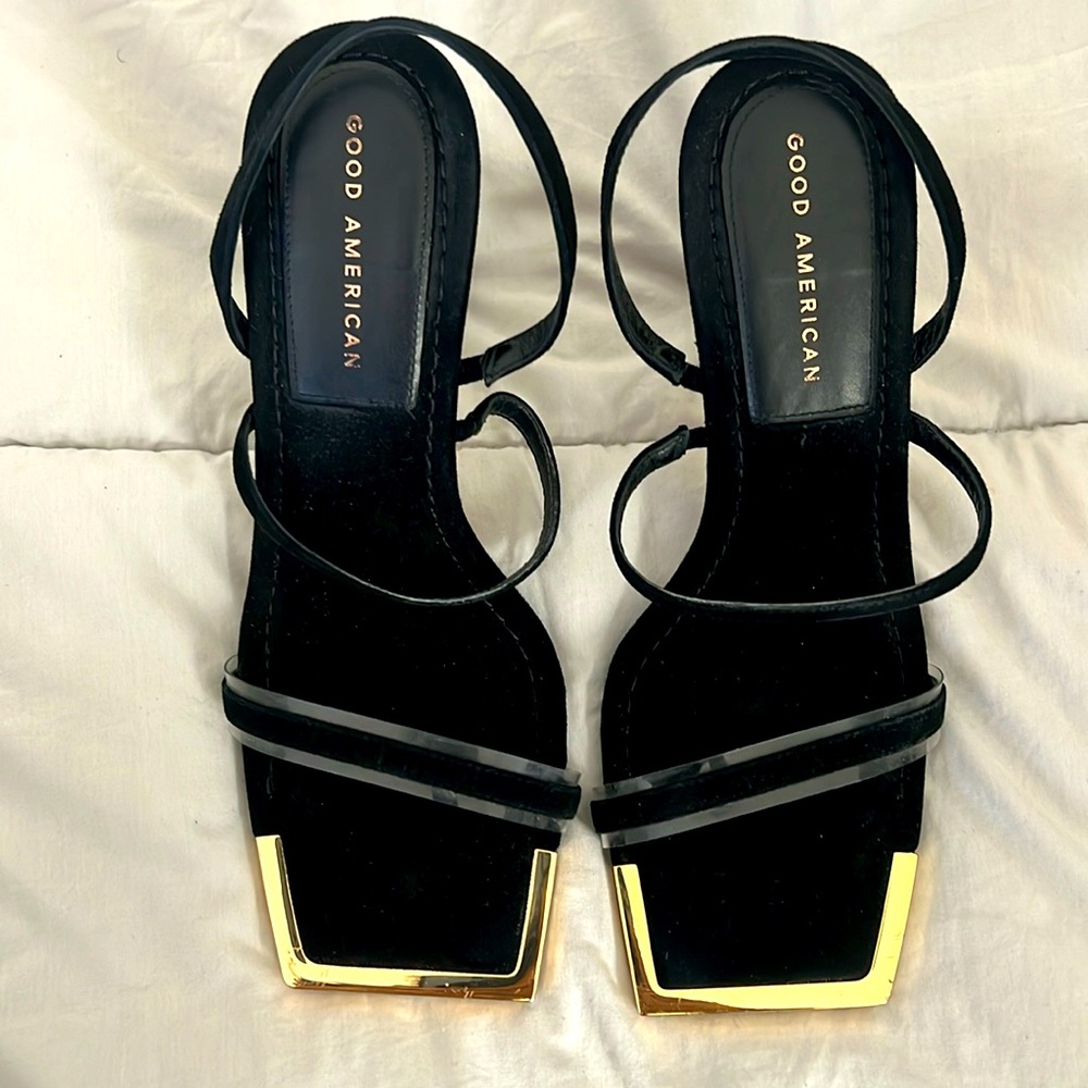 Good American “Square Toe Slingback” heel